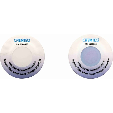 Chemteq Filter Change Indicator Sticker for Ammonia Vapor, PK5 110-0000